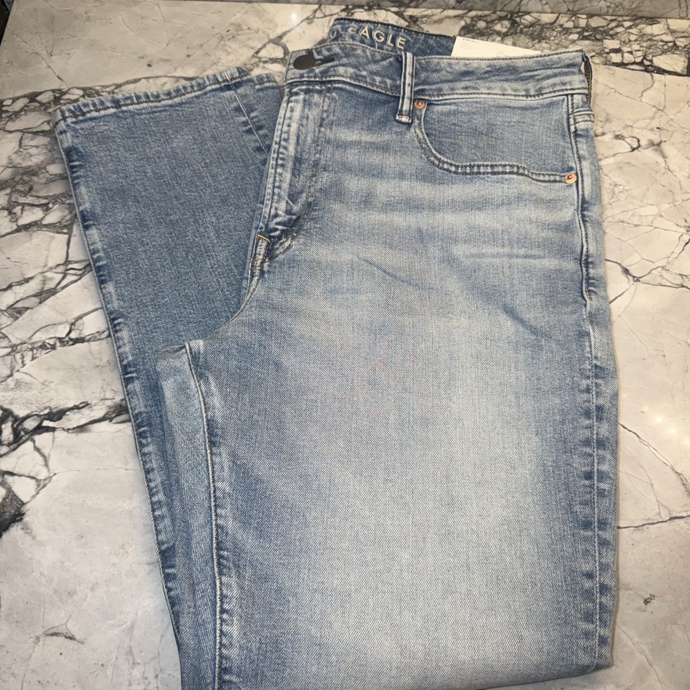 American Eagle Men's Size 40x30 Skinny Air flex Jeans Light Wash NEW